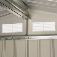 Outsunny Abri de Jardin Multi-équipé en Acier Gris 213 x 127 x 185 cm(m-5)