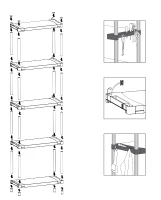 MONGARDI Scaffale in resina PVC 3 ripiani portata 80 Kg,  80x40x85 cm(m-7)