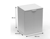 MONGARDI Mobile coprilavatrice in resina per esterno-interno 68,5x64x88(m-2)