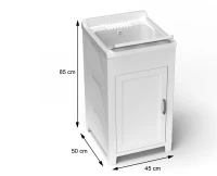 MONGARDI Mobile Lavatoio in resina per esterno-interno 45x50x85(m-2)