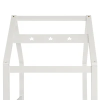 Wooden Tree House Bunk Bed with Slide and Ladder, Toddler Bed Frame for Kids, 90x190 cm, EN 747-1:2012+A1:2015 Certified, White(m-9)