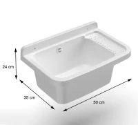 MONGARDI Lavandino pilozzo a muro da esterno 50x35x24(m-3)