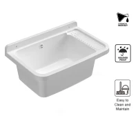 MONGARDI Lavandino pilozzo a muro da esterno 60x40x25(m-4)