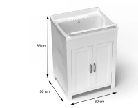 MONGARDI Mobile Lavatoio in resina per esterno-interno 60x50x85(m-5)
