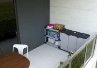 MONGARDI Scaffale in resina PVC 3 ripiani portata 80 Kg,  80x40x85 cm(m-5)