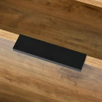 Sideboard Cabinet with Storage Drawers, Metal Cupboard Handles, Wooden Chest of Drawers for Living Room, Bedroom, 120x40x76 cm, Dark Oak(m-6)