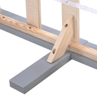 3ft Single Bed Frame with Headboard, Footboard, Wood Slat Support, Easy Assembly, Daybed for Teenagers, Adults, 196x94x77 cm, Grey(m-7)