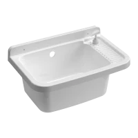 MONGARDI Lavandino pilozzo a muro con dipenser - da esterno 50x35x24(m-1)