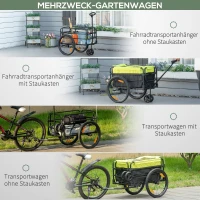 HOMCOM Przyczepa Transportowa Wózek 130 x 64 x 103 cm Stal Czarny+Żółty(m-9)