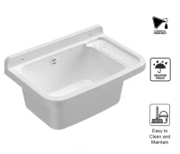 MONGARDI Lavandino pilozzo a muro da esterno 50x35x24(m-5)