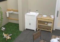 MONGARDI Mobile Lavatoio in resina per esterno-interno 60x50x85(m-4)