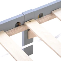 3ft Single Bed Frame with Headboard, Footboard, Wood Slat Support, Easy Assembly, Daybed for Teenagers, Adults, 196x94x77 cm, Grey(m-8)