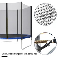 6FT Outdoor Trampoline with Safety Enclosure, Ladder and Jumping Mat, Durable UV-Protected Bounce Surface, for kids, 183 cm Diameter, Black(m-5)