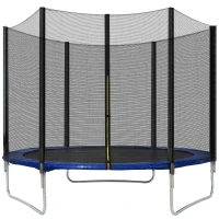 6FT Outdoor Trampoline with Safety Enclosure, Ladder and Jumping Mat, Durable UV-Protected Bounce Surface, for kids, 183 cm Diameter, Black(m-2)