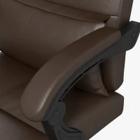 Vinsetto Sedia da Ufficio Massaggiante in Pelle PU ad Altezza Regolabile con Poggiapiedi e Telecomando, 66x67x115-123 cm, Marrone(m-9)
