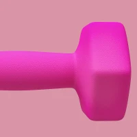 SPORTNOW 2 x 3kg Hexagonal Dumbbells Weights Set with Non-Slip Grip for Home Gym Workout, Pink(m-7)