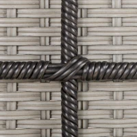 Outsunny Outdoor PE Rattan Rocking Chair Set of 2, Garden Rocking Chair Set with Armrest and Cushion, Grey(m-8)