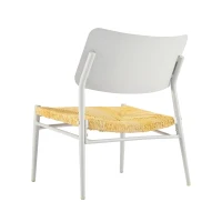 Ensemble Bistro 3 Pièces en Aluminium et Rotin PE pour Balcon, Résistant aux Rayons UV, Charge 150 kg, Beige(m-10)