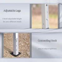 Outsunny Pop Up Gazebo 3 x 6m, Foldable Canopy Tent, Height Adjustable Wedding Awning Canopy w/ Carrying Bag, White(m-7)