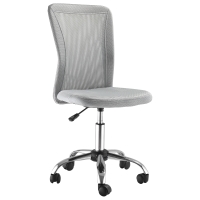 Vinsetto Chaise Bureau Ergonomique Maille Gris Pivotante