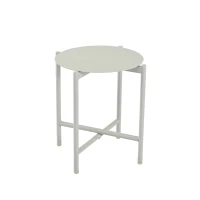 Ensemble de salon de jardin 4 places modulable en acier galvanisé avec canapés et tables basses rondes, Beige(m-6)