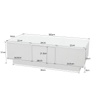 Table basse relevable blanc brillant avec structure de rangement pousser-tirer et double tiroir, Blanc(m-3)