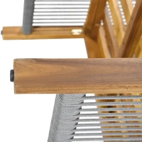 Set de grădină din rattan sintetic cu perne confortabile, canapea dublă, 2 fotolii și masă pentru exterior, Gri(m-6)