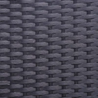 Ensemble salon de jardin modulable en Poly-Rotin avec canapé d'angle, table basse avec plateau en verre et coussins, Noir(m-6)