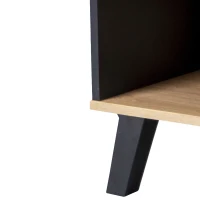 Table basse design en bois multifonctionnelle avec tiroirs 100x60x43 cm en solde, Naturel(m-8)