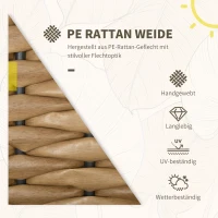 Outsunny Gartenstühle Outdoor-Stühle Terrassenstühle, wetterbeständig, modernes Design, 57 x 58 x 87cm, Grau(m-4)