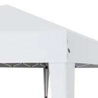 Outsunny Pop Up Gazebo 3 x 6m, Foldable Canopy Tent, Height Adjustable Wedding Awning Canopy w/ Carrying Bag, White(m-8)
