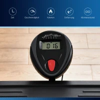 HOMCOM Heimtrainer F-Bike Fahrradtrainer Schwungrad Trimmrad mit 8 stufig einstellbarem Magnetwiderstand Rädern Stahl ABS Schwarz 97-107 x 53 x 22 cm(m-7)