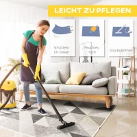 HOMCOM vloerkleed in trendy design met geometrische vormen grijs+zwart 120 x 170 cm(m-6)
