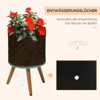 Outsunny zestaw 2 donic, donice z demontowalnymi nogami do użytku wewnętrznego i zewnętrznego(m-7)