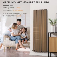 HOMCOM Wandheizung, schnelle Aufwärmung, modernes Design, Karbonstahl, 180 x 60cm(m-4)