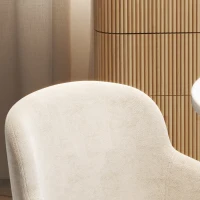 HOMCOM Eetkamerstoelen set van 2 stoelen, Scandinavisch design, fluwelen look, 54 cm x 56 cm x 86 cm, beige + zwart(m-8)