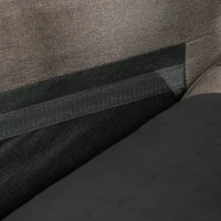 HOMCOM Two-Seater Mid-Century Sofa, with Pocket Springs - Dark Brown(m-9)