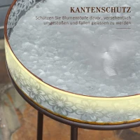 Outsunny Zestaw 3 stojaków na kwiaty z metalu, kolor: kawowy+srebrny(m-7)