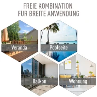 Outsunny klapstoel met armleuningen set van 2(m-6)