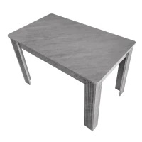 Mesa de Comedor Rectangular Mesa de Comedor Moderna y Minimalista Efecto Cemento 117x68x75 cm Gris(m-9)