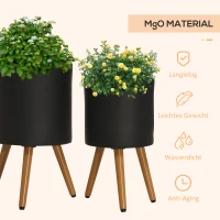 Outsunny zestaw 2 donic, donice z demontowalnymi nogami do użytku wewnętrznego i zewnętrznego(m-5)