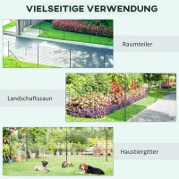 Outsunny Gartenzaun 10 x 1,68 m Volierendraht Maschendraht Drahtzaun Drahtgitter Gartenzaun Rolle Masche stark Stahl Grün(m-5)