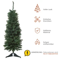 HOMCOM Künstlicher Weihnachtsbaum 1,2 m Christbaum Tannenbaum 212 Äste PVC Grün Ø32 x 120H cm(m-5)