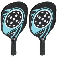 SPORTNOW Pickleball-set met 4 rackets, 4 ballen, draagtas, lichtgewicht en duurzaam, blauw+zwart