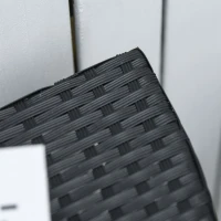 Outsunny® balkontafel tuintafel tuintafel halfrond poly-rotan + metaal zwart 100 x 50 x 74 cm | Aosom.de(m-7)