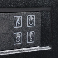 HOMCOM LED elektrische haard staande haard haardkachel met vlameffect 1800 / 2000W MDF PB panelen staal glas PP kunststof PVC wit 113 x 26,6 x 87,5 cm(m-7)