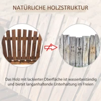Outsunny Hollywoodschaukel Schaukelbank Outdoor-Schaukel Hängebank 2-Sitzer Holz-Gartenschaukel Massivholz Braun 187 x 137 x 167 cm(m-6)