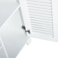 HOMCOM Eckschrank Badezimmerschrank Badschrank Badregal Schrank Weiß 60x30x80cm(m-8)