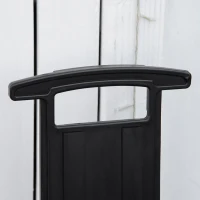 Outsunny Wertsachenkoffer mit Rollen und 2 Griffen, wasserdicht, mit Luftventil, 56 cm x 42 cm x 21 cm, Schwarz(m-8)