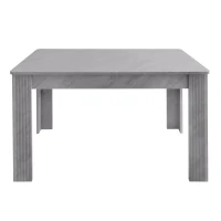 Mesa de Comedor Rectangular Mesa de Comedor Moderna y Minimalista Efecto Cemento 117x68x75 cm Gris(m-1)